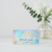 ホログラフィフェイクック効果オパール石組織 名刺 (スタンド正面)