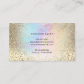 ホログラフィフェイクック及びグリッター効果エレガント 名刺 (裏面)