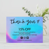 ホログラフィフェイクック感謝ハート 招待状 (スタンド正面)