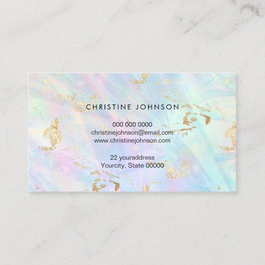 ホログラフィフェイクック抽象デザイン 名刺 (裏面)