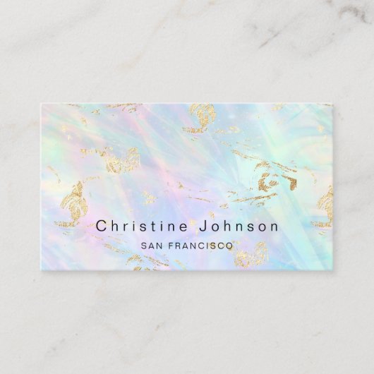 ホログラフィフェイクック抽象デザイン 名刺 (正面)