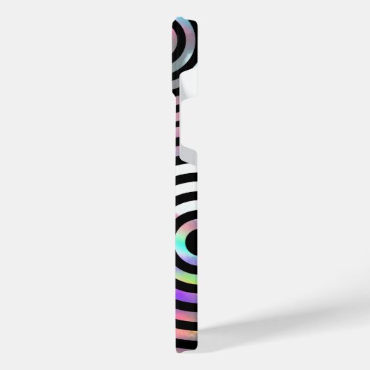 ホログラフィフェイクック抽象芸術サークルiPhone 14プラス iPhoneケース (左側面)