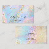 ホログラフィフェイクック抽象芸術パステル色 名刺 (正面/裏面)
