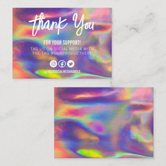 ホログラフィフェイクック書カラフルメディア挿入 名刺 (正面/裏面)