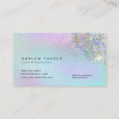 ホログラフィフェイクック箔輝くグリッターの点滅 名刺 (裏面)