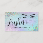 ホログラフィフェイクック箔輝くグリッターの点滅 名刺 (正面)