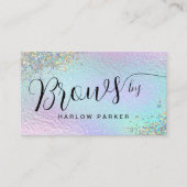 ホログラフィフェイクック箔輝くグリッター眉 名刺 (正面)