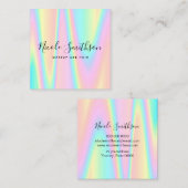 ホログラフィフェイクック経路 スクエア名刺 (正面/裏面)