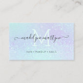 ホログラフィフェイクック署名スクリプモダントQRコード 名刺 (正面)