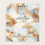 ホログラフィフェイクック虹彩色オパール結晶クリエイティブ 名刺 (外部フラット)