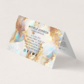 ホログラフィフェイクック虹彩色オパール結晶クリエイティブ 名刺 (裏面)