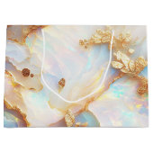 ホログラフィフェイクック虹彩色オパール結晶ファンタジー ラージペーパーバッグ (正面)