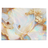 ホログラフィフェイクック虹彩色オパール結晶ファンタジー ラージペーパーバッグ (裏面)