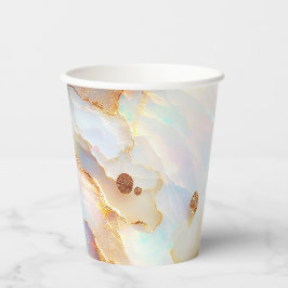 ホログラフィフェイクック虹彩色オパール結晶ファンタジー 紙コップ