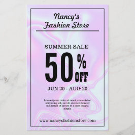 ホログラフィフェイクック虹彩色ユニコーンの皮膚組織 チラシ