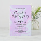 ホログラフィフェイクック虹彩色ユニコーンの皮膚組織 招待状 (スタンド正面)