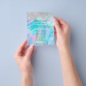 ホログラフィフェイクック虹色およびフェイクグリッター チラシ (手)