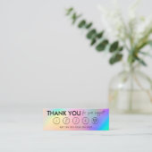 ホログラフィフェイクック製ヘア感謝していロイヤリティカード スキニー名刺 (スタンド正面)