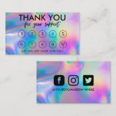 ホログラフィフェイクック製ヘア感謝していロイヤリティカード 名刺 (正面/裏面)