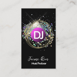 ホログラフィフェイクック音楽プロデューサー金ゴールドリングや輪 名刺