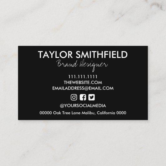 ホログラフィフェイクックHello名刺 名刺 (裏面)