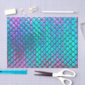 ホログラフィフェイクックmermaidテクスチャ 薄葉紙 (クラフト)