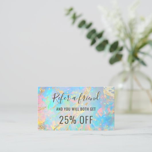 ホログラフィフェイクックOPSTONEテクスチャ参照 名刺 (スタンド正面)