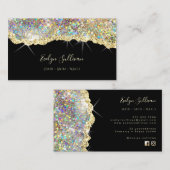 ホログラフィフェイクーきらめくグリッター名刺 名刺 (正面/裏面)