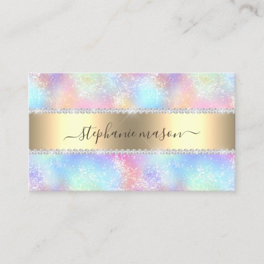 ホログラフィフェミニンックグリッターダイヤガーリーン コーリングカード (正面)