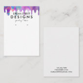 ホログラフィミニマルックドリップイヤリングディスプレイカード 名刺 (正面/裏面)