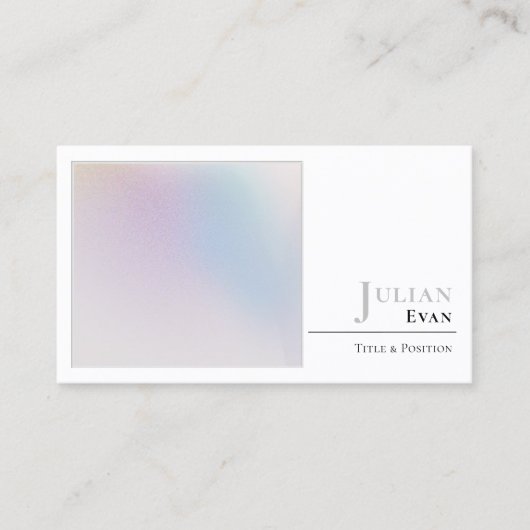 ホログラフィミニマルック白オーラ名刺 名刺 (正面)