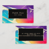 ホログラフィモダンカラフルック金ゴールドTouch 名刺 (正面/裏面)