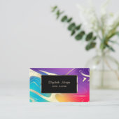 ホログラフィモダンカラフルック金ゴールドTouch 名刺 (スタンド正面)