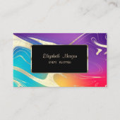 ホログラフィモダンカラフルック金ゴールドTouch 名刺 (正面)