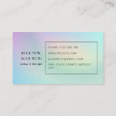 ホログラフィモダンッエレガントク虹色ヘアサロンM 名刺 (裏面)