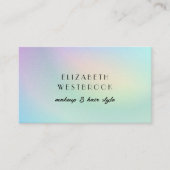 ホログラフィモダンッエレガントク虹色ヘアサロンM 名刺 (正面)