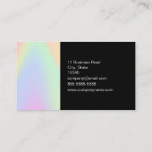 ホログラフィモダンックと黒のスクリプエレガントト 名刺 (裏面)