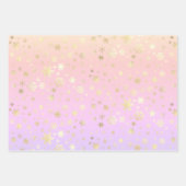 ホログラフィモダンックのクリスマススノーフレークパターン ラッピングペーパーシート (正面2)