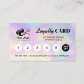 ホログラフィモダンックのヘアスタイリストロゴ報酬 ロイヤリティカード (正面)