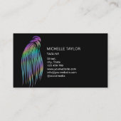 ホログラフィモダンックのヘアブレイダー、編み物、編み物 名刺 (裏面)