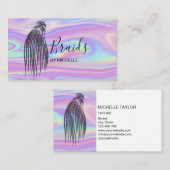 ホログラフィモダンックのヘアブレイダー、編み物、編み物 名刺 (正面/裏面)