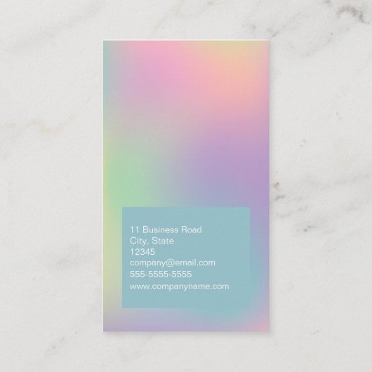 ホログラフィモダンックのメイクアップアーティスト 名刺 (裏面)