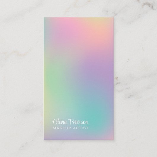 ホログラフィモダンックのメイクアップアーティスト 名刺 (正面)