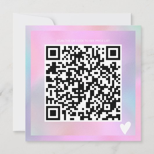 ホログラフィモダンックの四角いギフト証明書ロゴ (裏面)