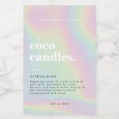 ホログラフィモダンックインスパイアグラディエントキャンドルラベル フードラベル (シングルラベル)