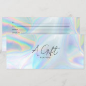ホログラフィモダンックエレガントギフト証書 (正面/裏面)