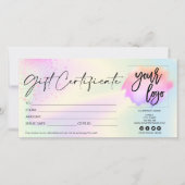 ホログラフィモダンックギフトカード証明書の追加ロゴ (正面)