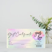 ホログラフィモダンックギフトカード証明書の追加ロゴ (スタンド正面)