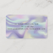 ホログラフィモダンックグラデーションブラシストローク蓮 名刺 (裏面)