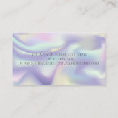 ホログラフィモダンックグリッターシルバーヘッドフォンDJ 名刺 (裏面)